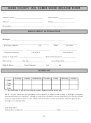 Huber Work Release Form - Dunn County Wi