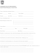 Special Needs Emergency Contact Form