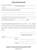 Partial Conditional Waiver Form