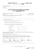 Form 17.0 - Application For Appointment Of Guardian An Alleged Incompetent