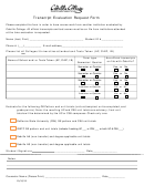 Cabrillo College Transcript Evaluation Request Form