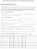 English Student Evaluation For Students Entering Grades Six Through Twelve