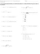 Functional Notation Worksheet