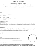 Sample Advanced Pte Board Certification Letter Template