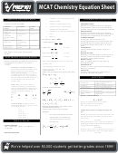 Mcat Chemistry Equation Sheet