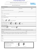 Transcript Request Form Plaza College