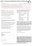 Nights Away Permission Medical Consent Form
