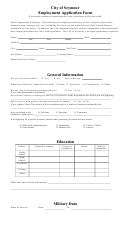 City Of Seymour Employment Application Form General Information