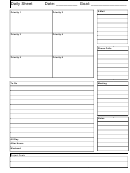 Daily Planning Sheet Template