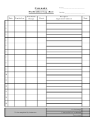 Paramedic Medication Log Sheet