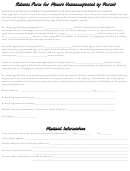 The Minor Release Form - Fryeburg New Church Assembly