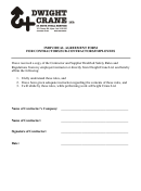 Contractor Individual Employee Agreement Form - Dwight Crane