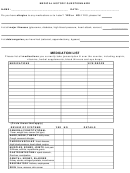Medical History Questionnaire Printable pdf