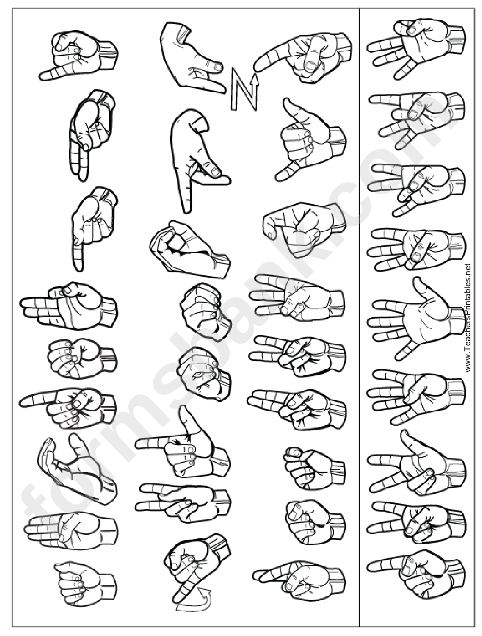 Letter And Number Sign Language Chart