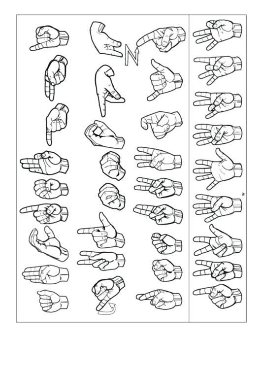 Letter And Number Sign Language Chart