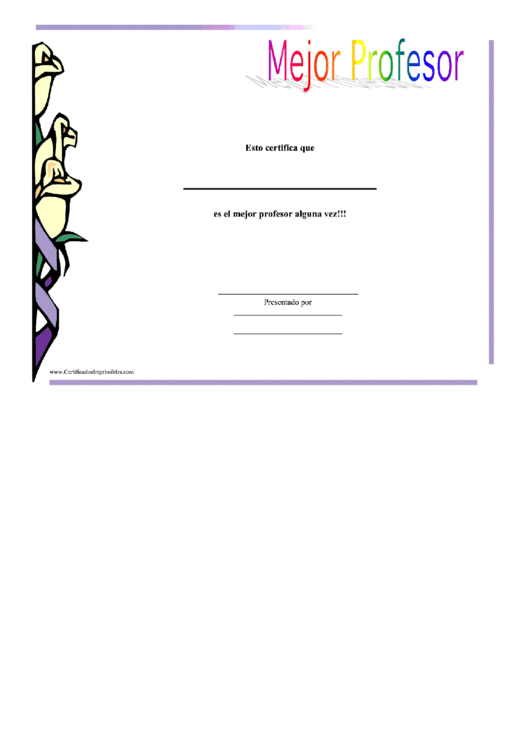 Best Teacher Certificate Template Printable pdf