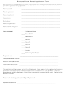 Banquet Room Rental Application Form