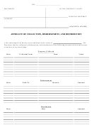 Affidavit Of Collection, Disbursement, And Distribution
