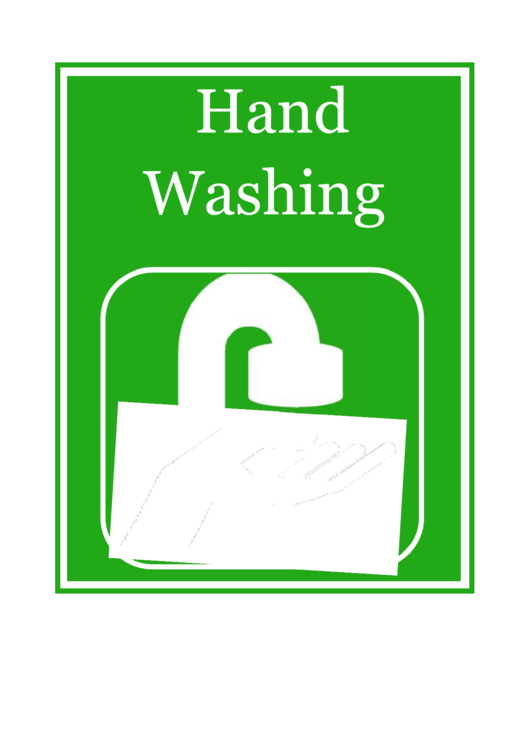 Hand Washing Sign Template Printable pdf