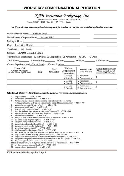 Mcdonalds Workers Compensation Application Printable pdf