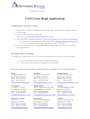 Fillable Civil Court Bond Application Form Printable pdf