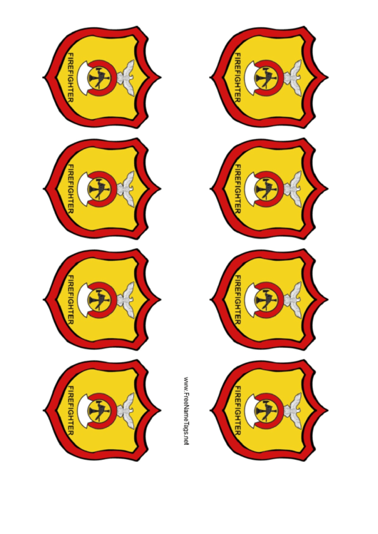 Volunteer Firefighter Badges Printable pdf