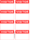 Visitor Badge Red