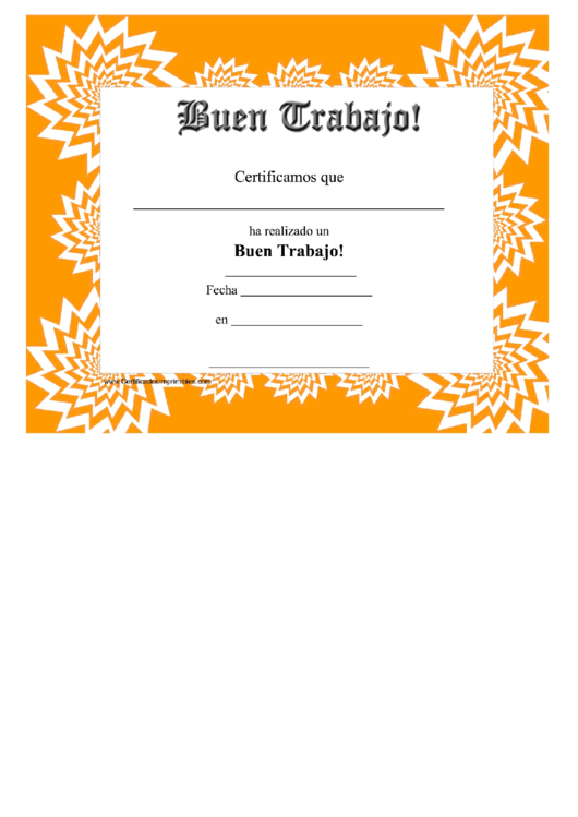 Good Job Certificate Printable pdf