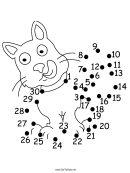 Hungry Cat Dot-to-dot Sheet
