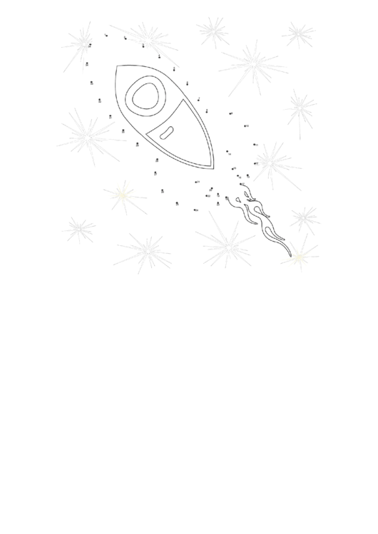 Rocketship Dot-To-Dot Sheet printable pdf download