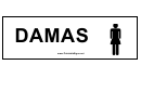 Bathroom Sign Template - Women