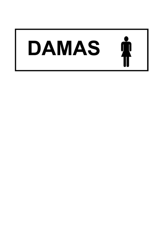 Bathroom Sign Template - Women Printable pdf