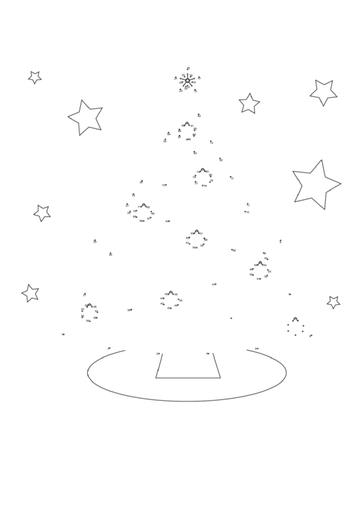 Christmas Tree Dot-To-Dot Sheet Printable pdf