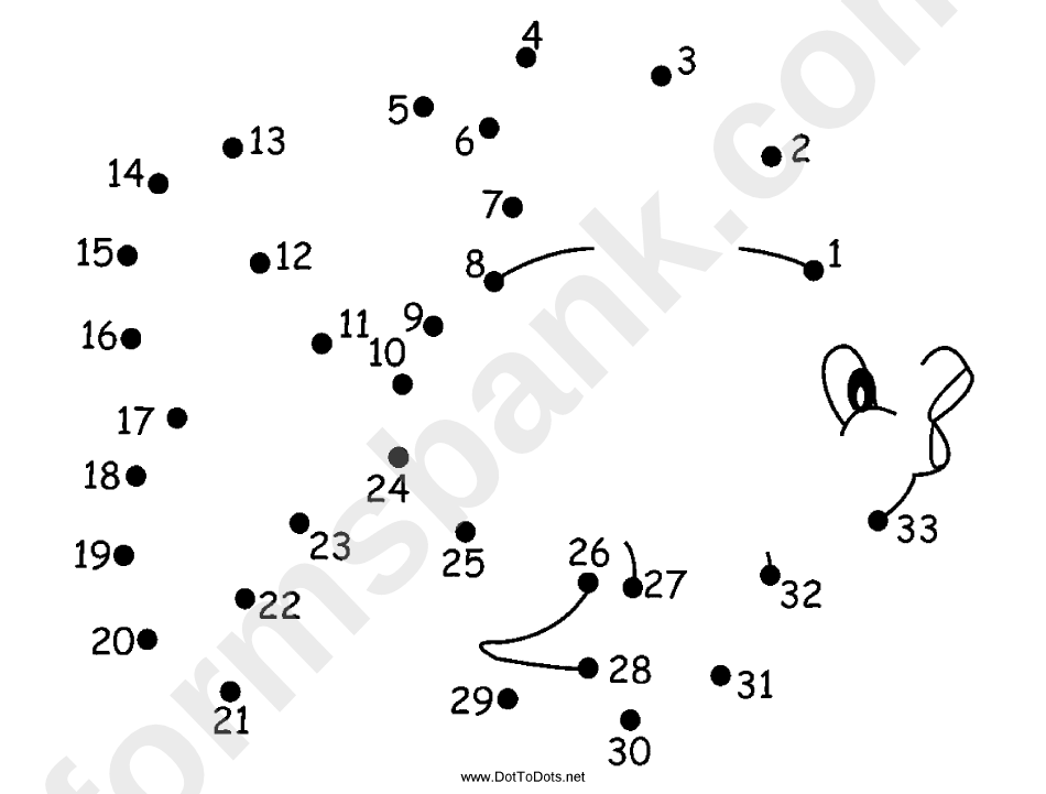 Cartoon Fish Dot-To-Dot Sheet