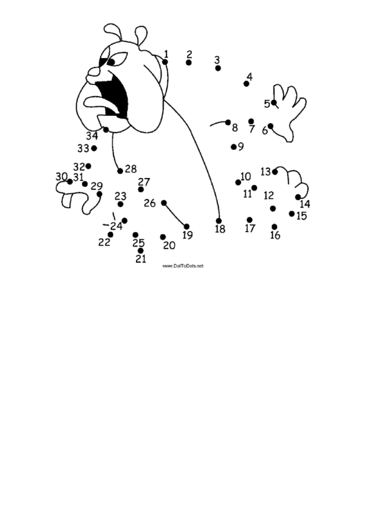 Dog Dot-To-Dot Sheet printable pdf download