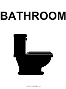 Bathroom Sign Template