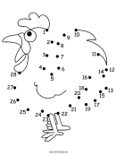 Rooster Dot-to-dot Sheet