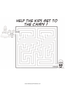 Kids Candy Maze Template
