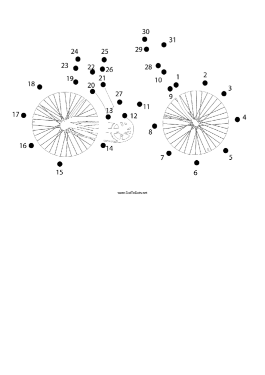 Bicycle Dot-To-Dot Sheet Printable pdf