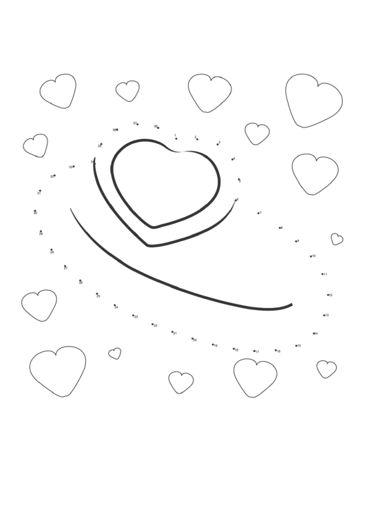 Heart Ring Dot-To-Dot Sheet Printable pdf