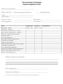The University Of Chicago Vehicle Inspection Form