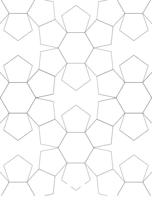 Pentagons And Hexagons Tiled Paper Printable pdf