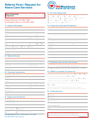 Referral Form Request For Home Care Services