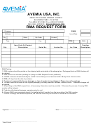 Avemia Usa Rma Request Form