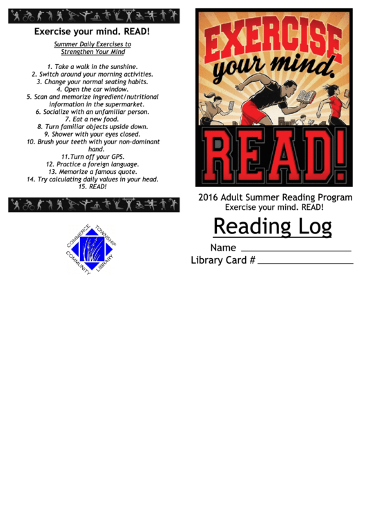 Reading Log Template Printable pdf