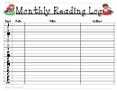 Monthly Reading Log