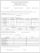 Cys Youth Sports Fitness Registration Form