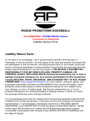 Rogue Promotions Dodgeball Liability Waiver Form