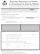 Business Resolution By Petition Or Amendment To Rule By Petition