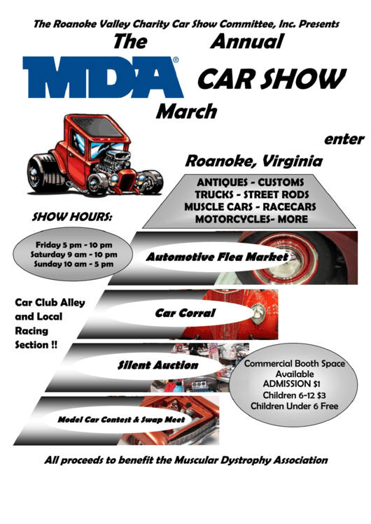 The Roanoke Valley Charity Car Show Mda Car Show Printable pdf